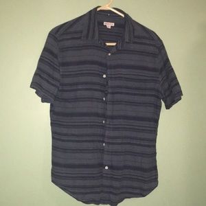 Blue Striped Button-Up